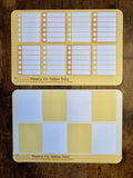Yellow Dots Weekly Sticker Sheet Kit