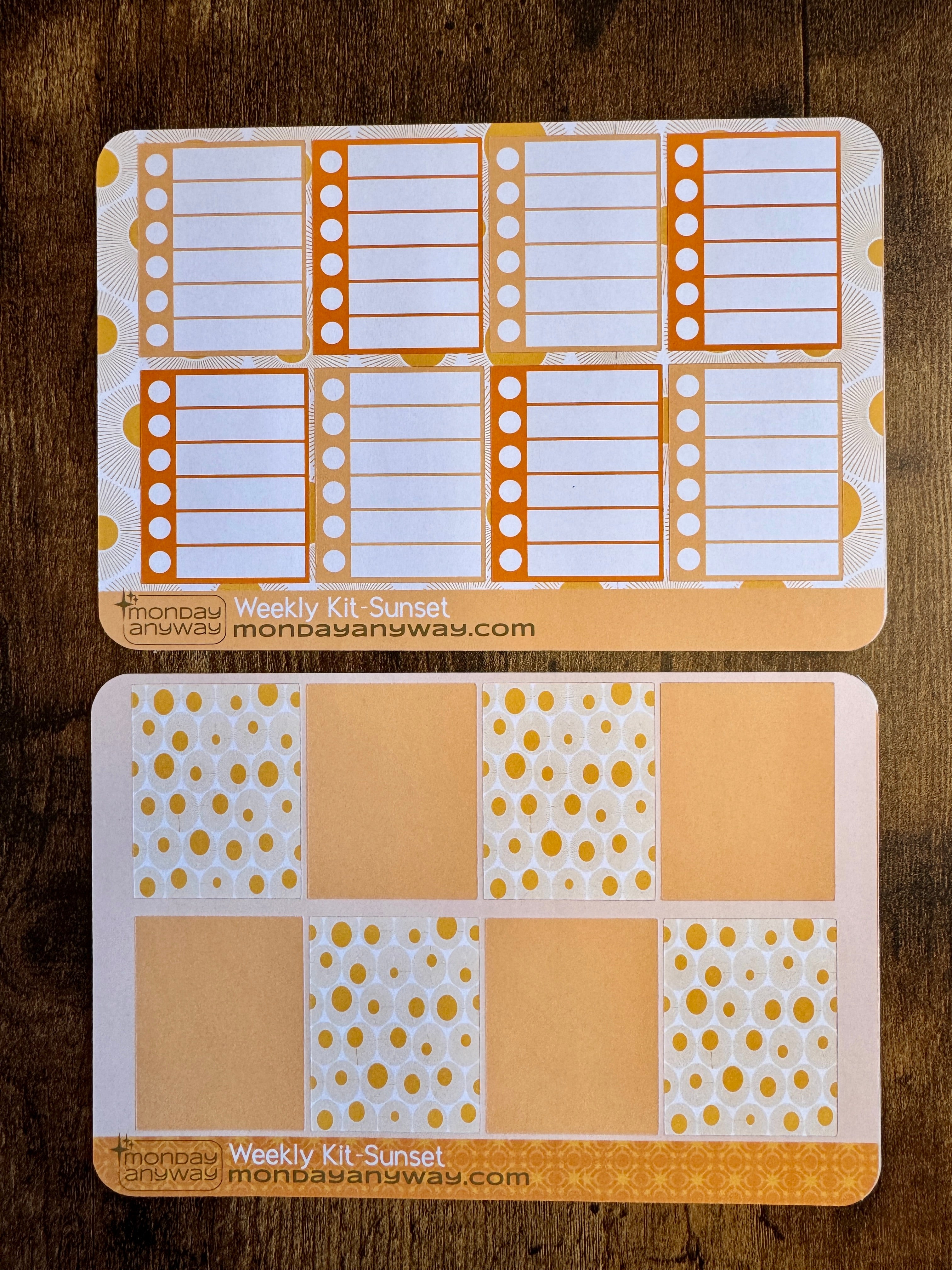 Sunset Weekly Sticker Sheet Kit