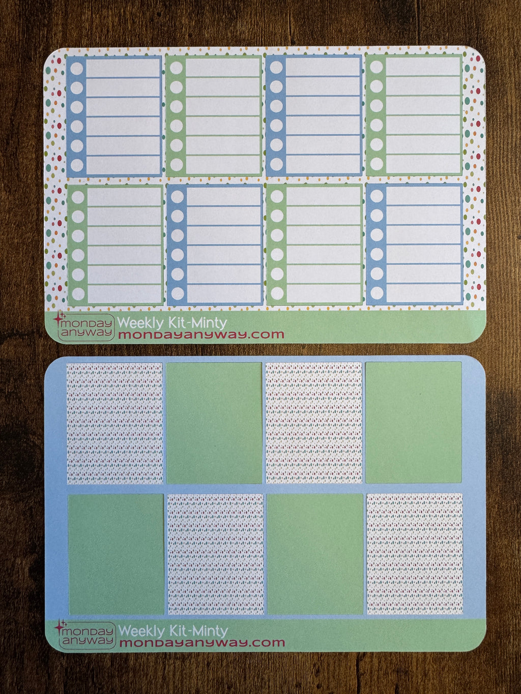 Minty Weekly Sticker Sheet Kit