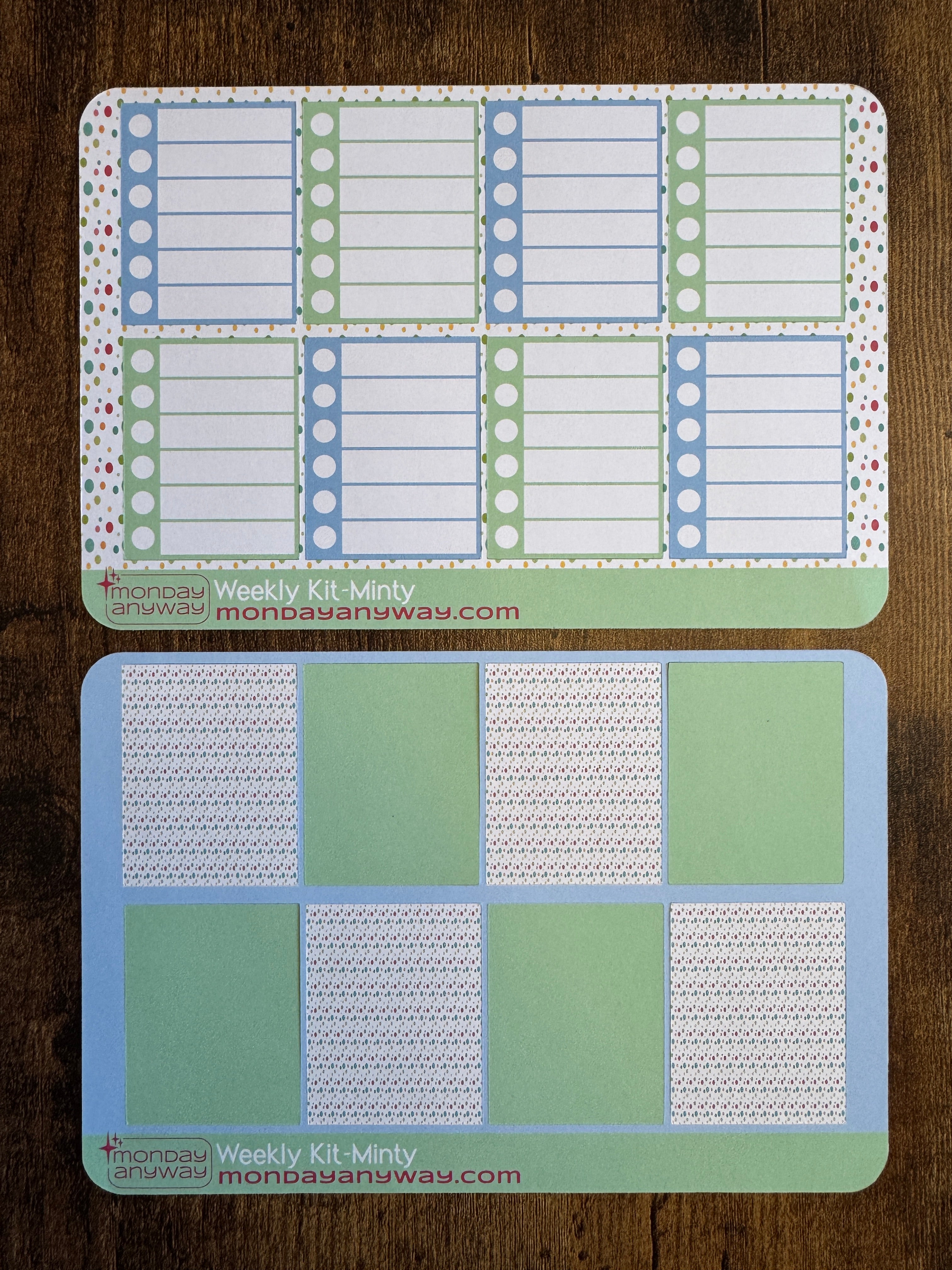 Minty Weekly Sticker Sheet Kit
