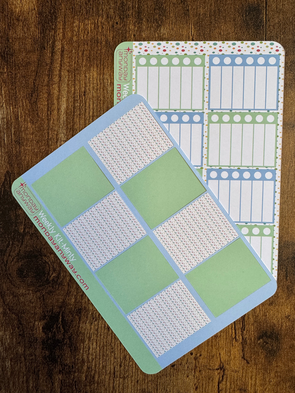 Minty Weekly Sticker Sheet Kit