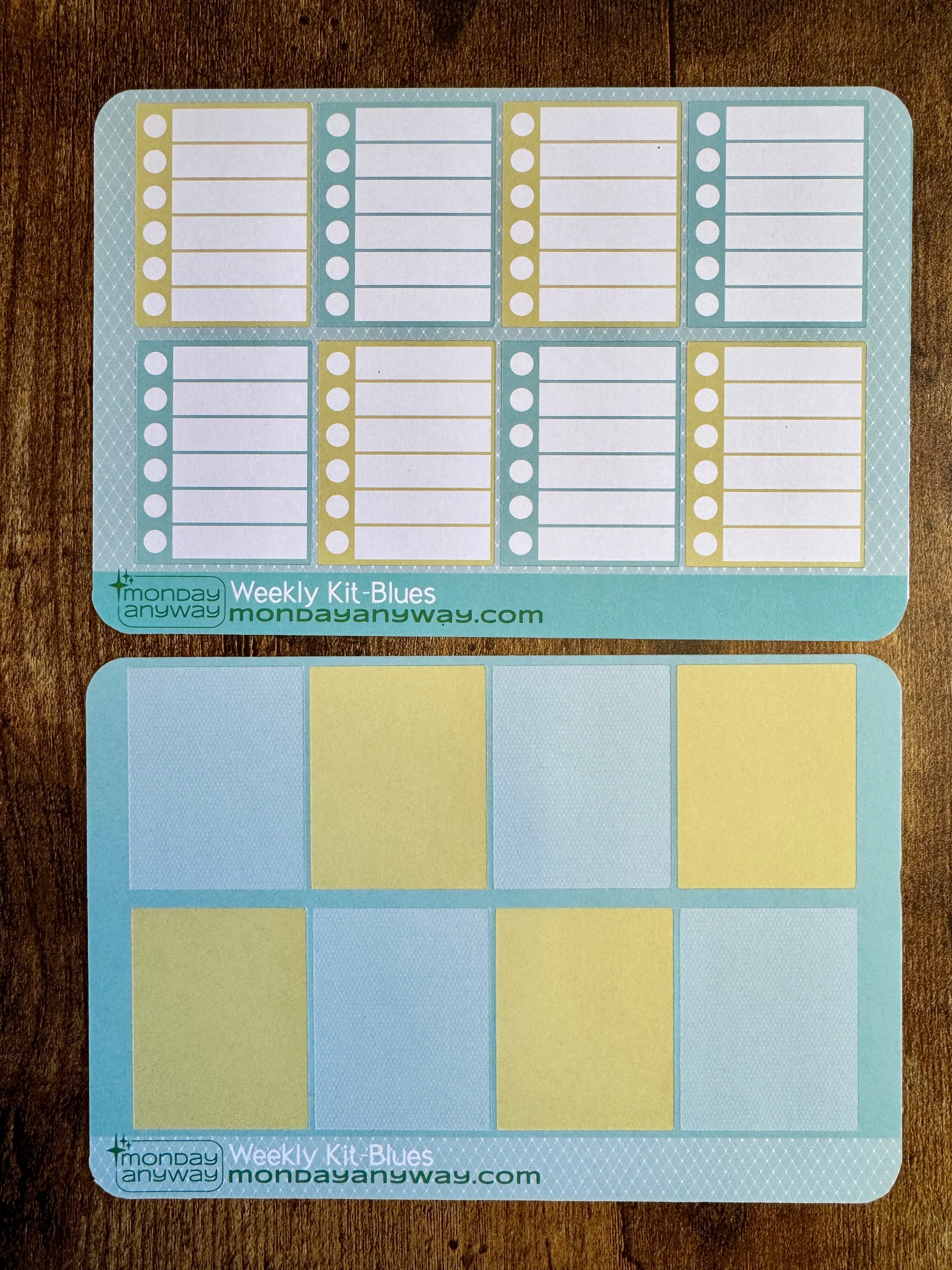 The Blues Weekly Sticker Sheet Kit