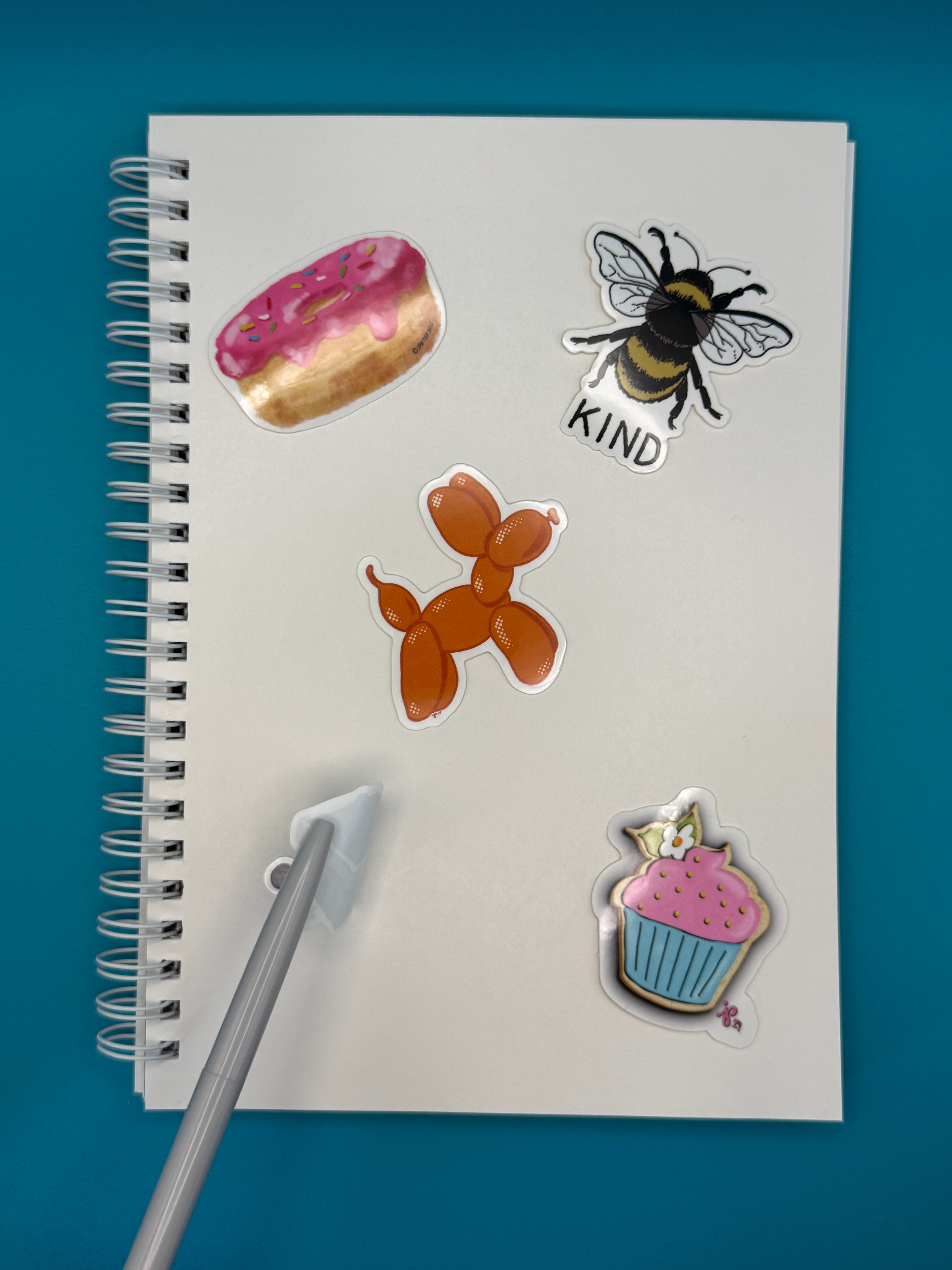 Pink Orange Reusable Sticker Book