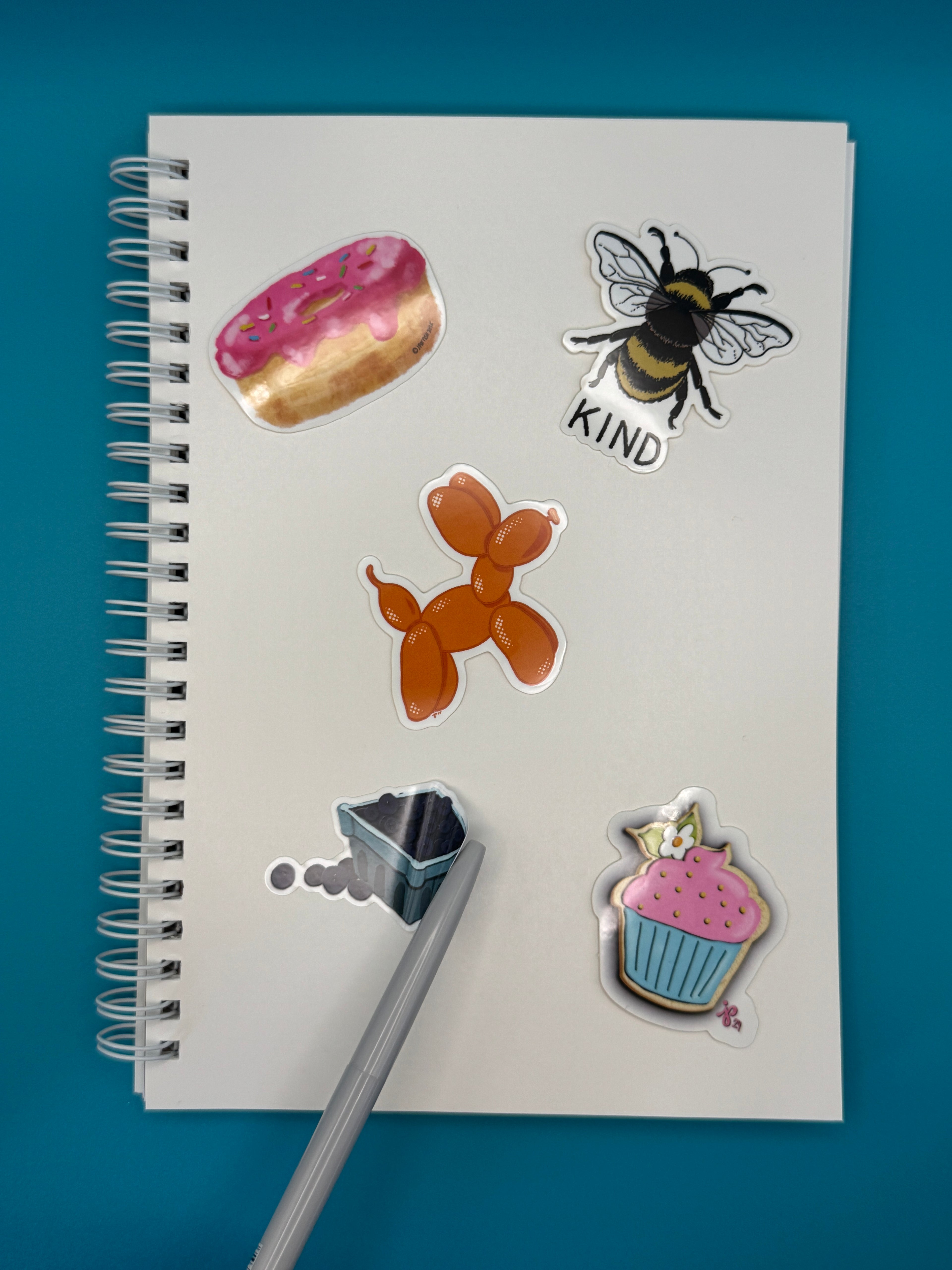 Pink Orange Reusable Sticker Book