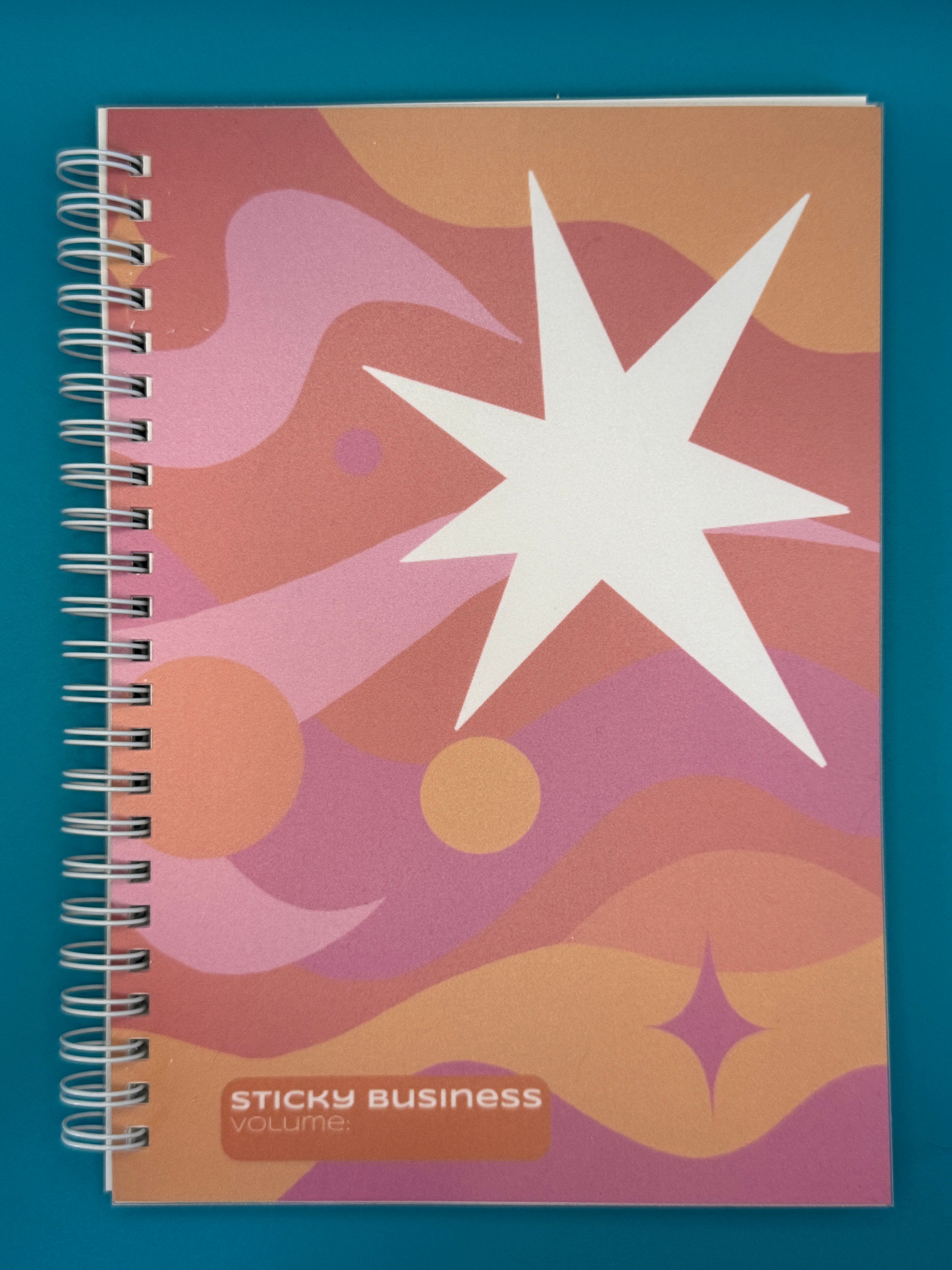 Pink Orange Reusable Sticker Book