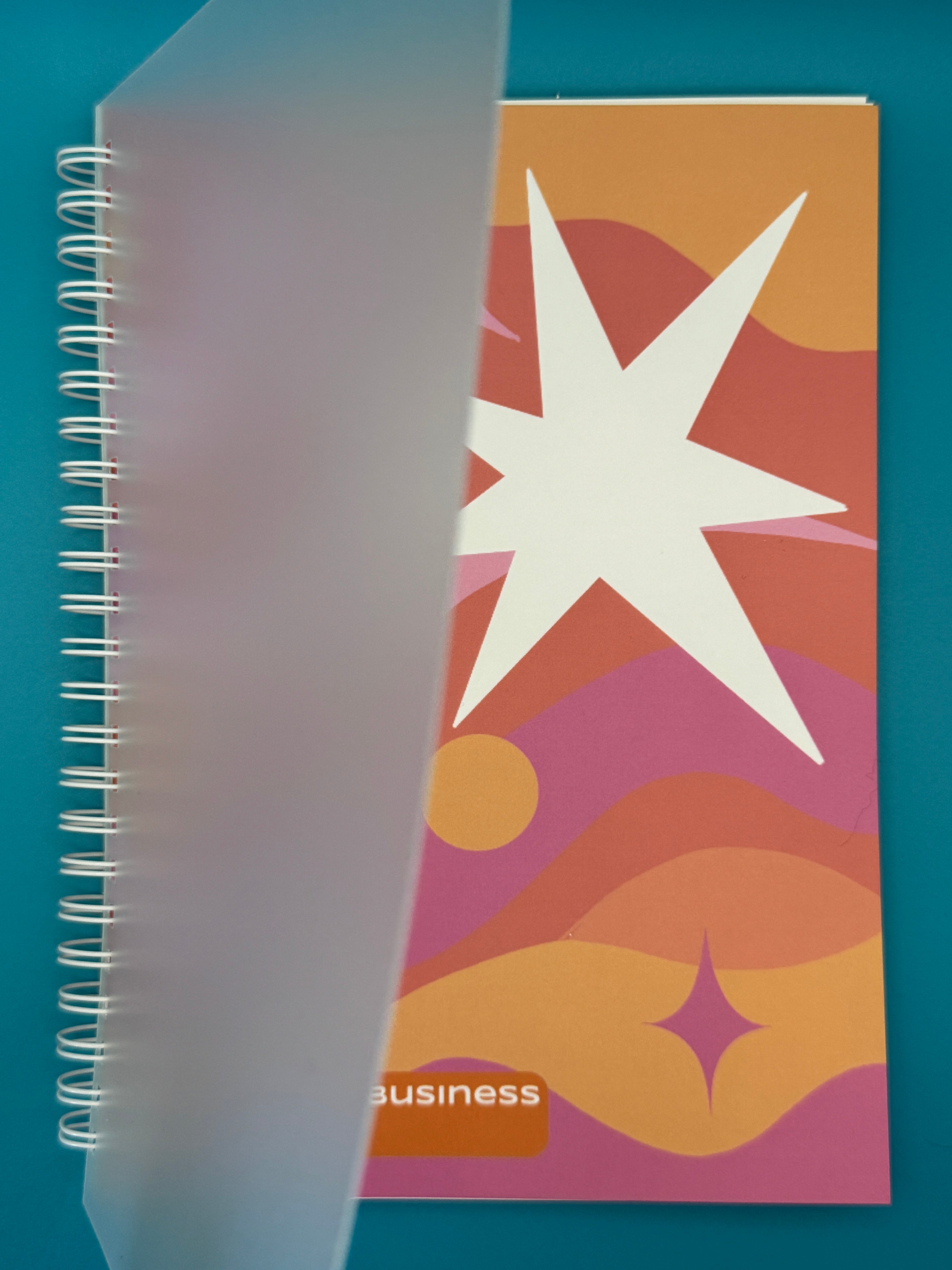 Pink Orange Reusable Sticker Book