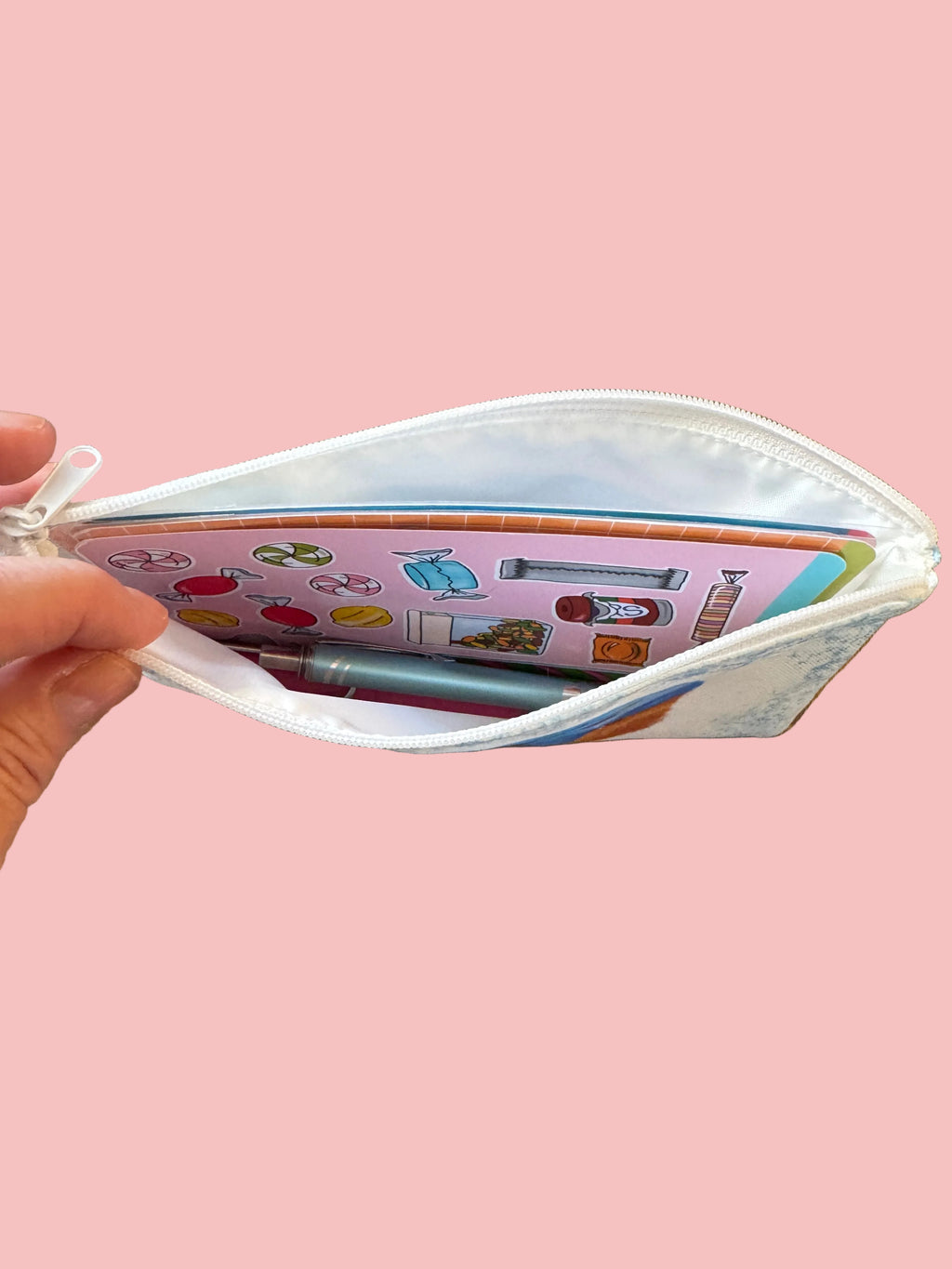 Blue Donut Pencil Pouch | Zipper Pouch | Small Organizer