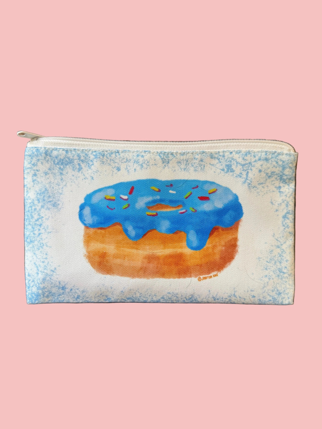 Blue Donut Pencil Pouch | Zipper Pouch | Small Organizer