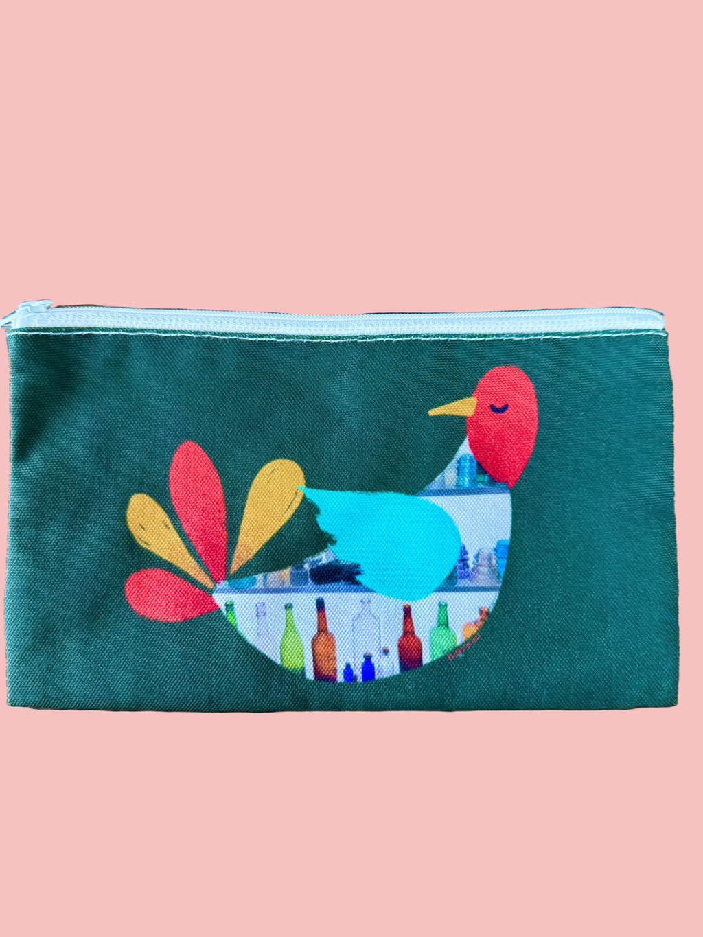 collage artwork zip pencil case