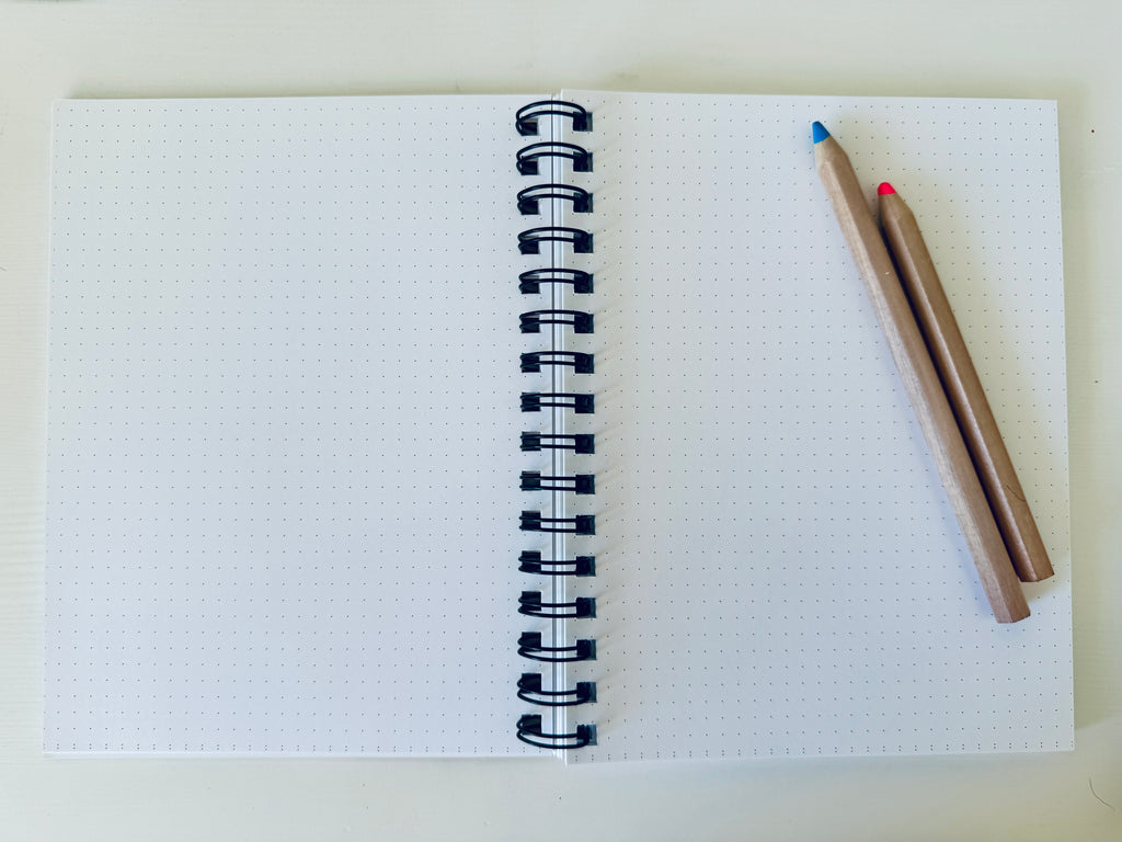 Softcover Dot Grid Journal | Spiral Bound Notebook with Original Artwork