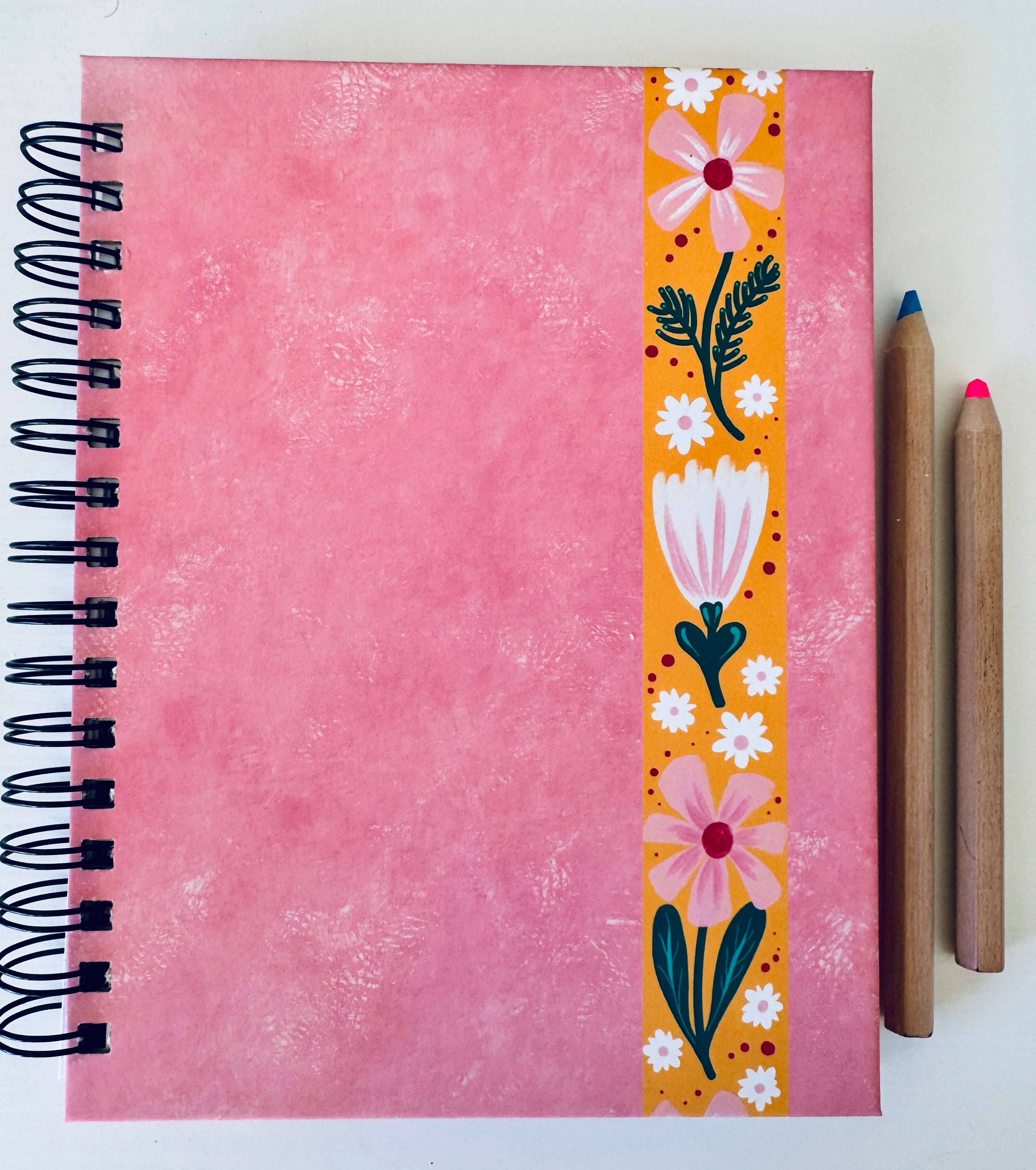 Hardcover Dot Grid Journal | Spiral Bound Notebook with Original Artwork