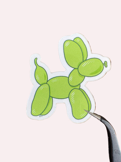 green balloon dog sticker