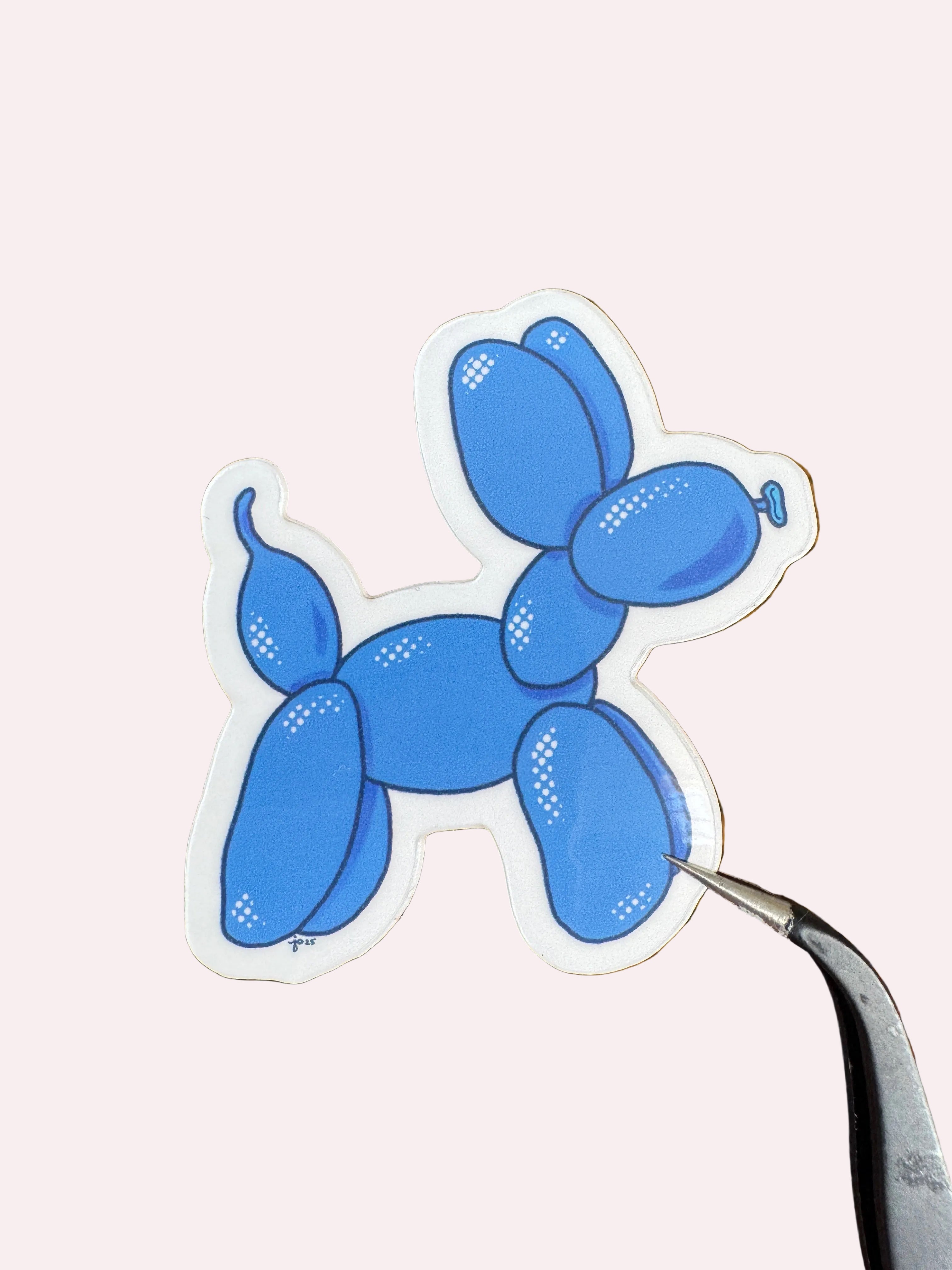 blue balloon dog sticker
